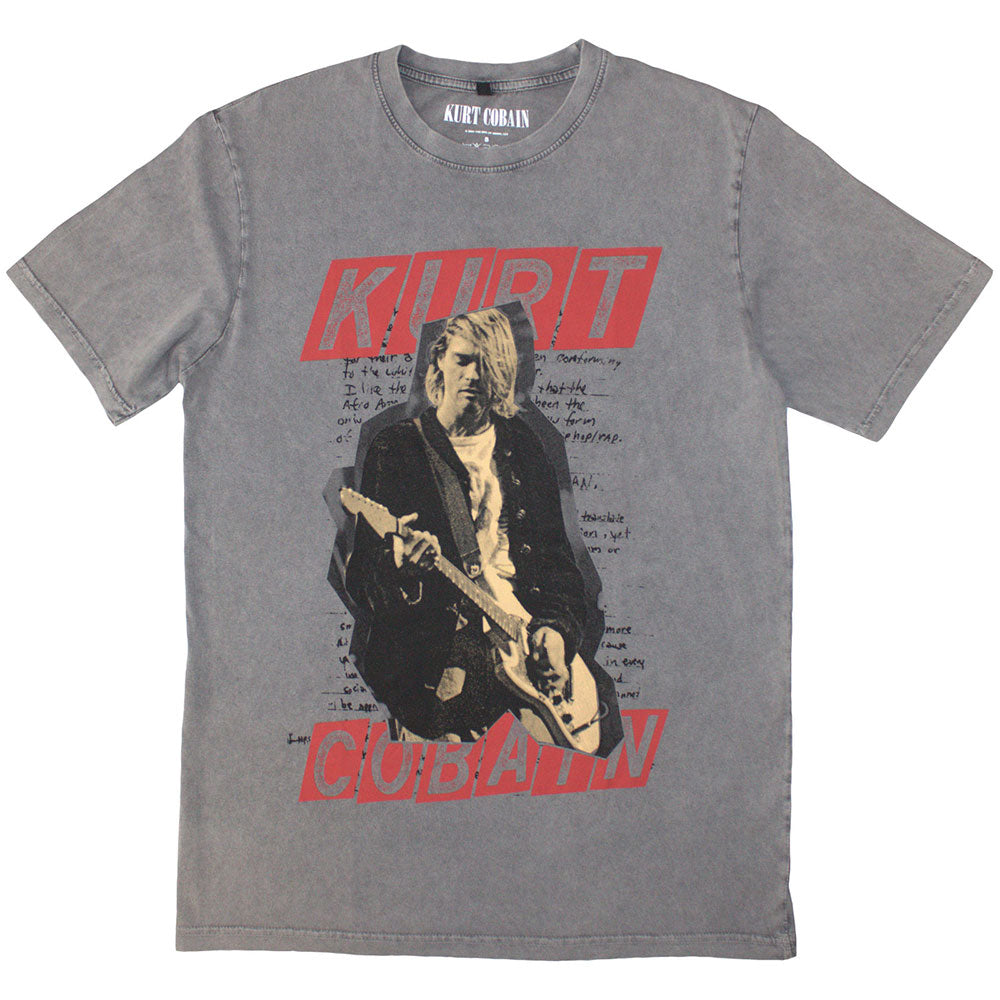 NIRVANA Stone Wash T-Shirt, Kurt Cobain