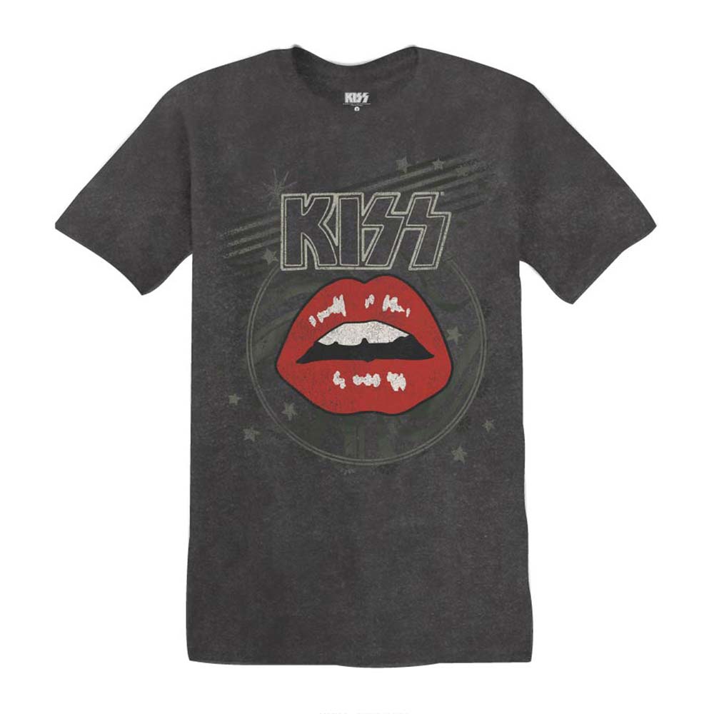 KISS Pigment Dyed T-Shirt, Big Red Kiss