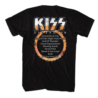 KISS Eye-Catching T-Shirt, Destroyer Track Listing