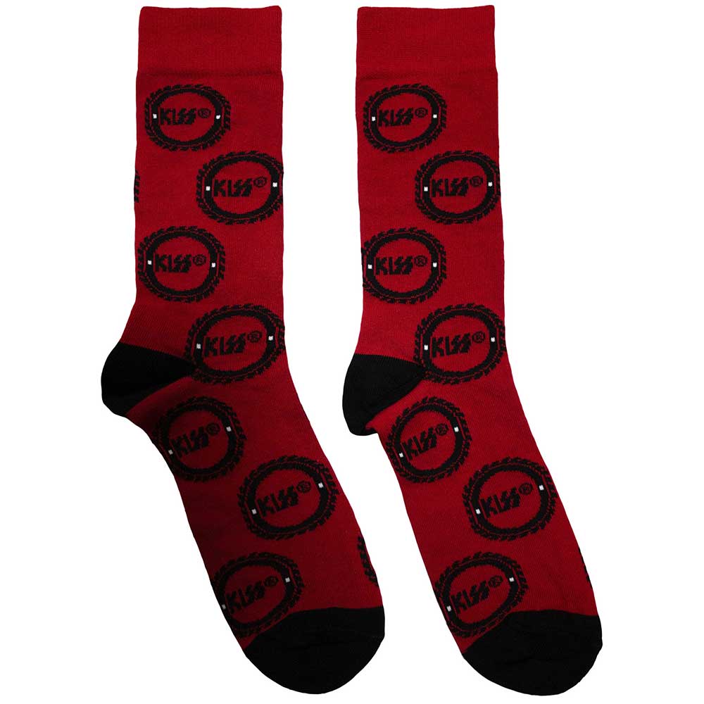 KISS Unisex Ankle Socks, Buzzsaw Logo Pattern