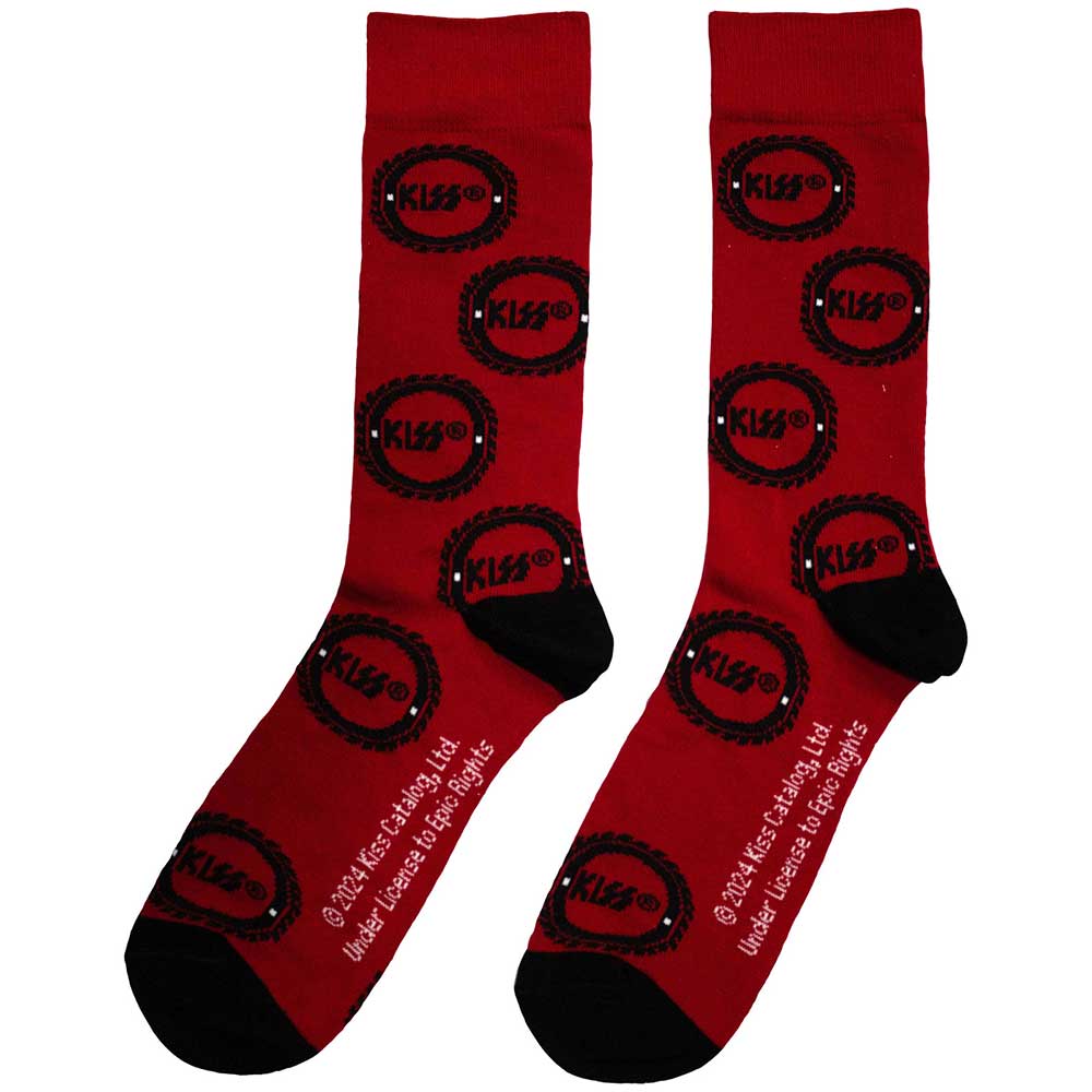 KISS Unisex Ankle Socks, Buzzsaw Logo Pattern