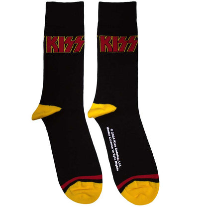 KISS Unisex Ankle Socks, Red Logo Single Stripe