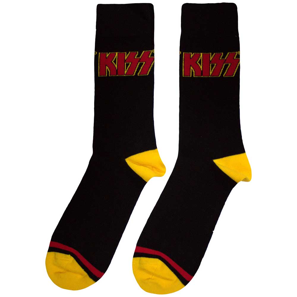 KISS Unisex Ankle Socks, Red Logo Single Stripe