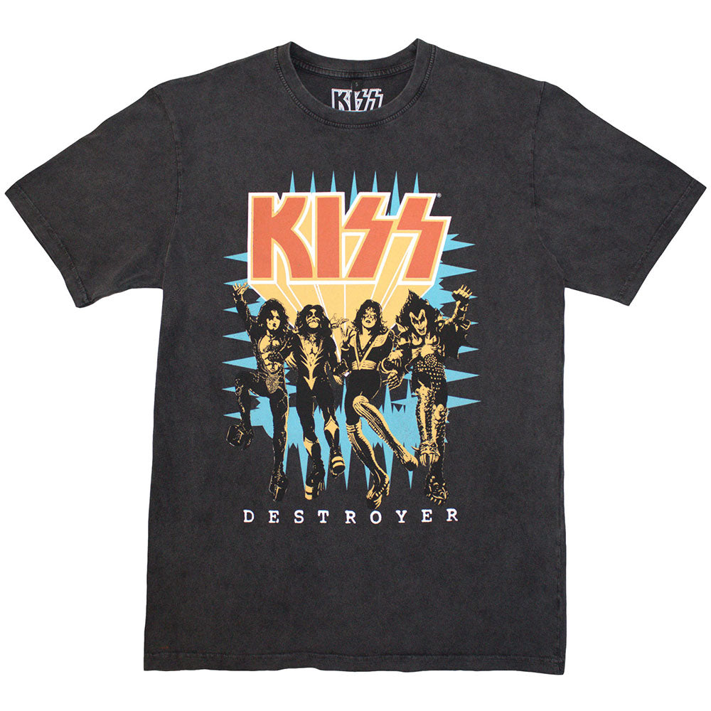 KISS Stone Wash T-Shirt, Destroyer