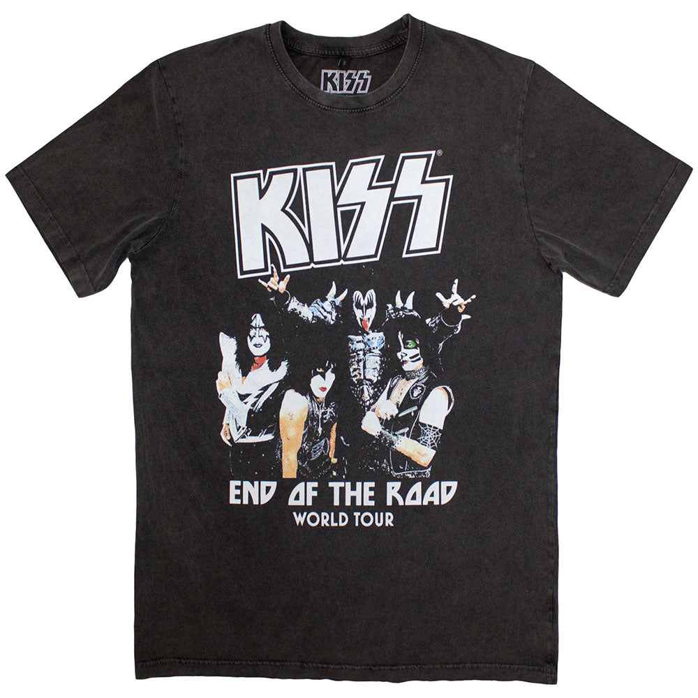 KISS Stone Wash T-Shirt, End Of The Road World Tour