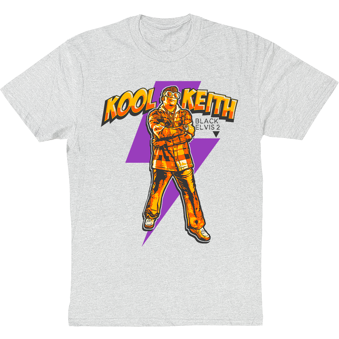 Kool Keith Purple Bolt T-Shirt in Heather White