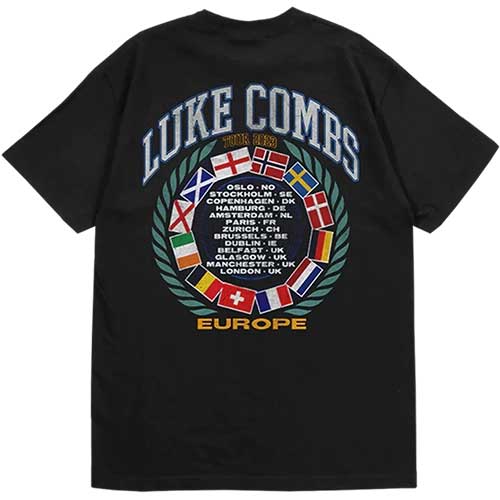 LUKE COMBS Attractive T-shirt, Tour ‘23 Flag