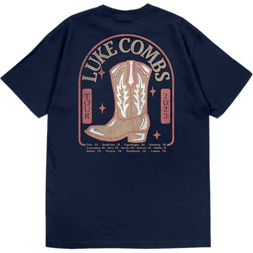 LUKE COMBS Attractive T-shirt, Tour ‘23 Cowboy Boot