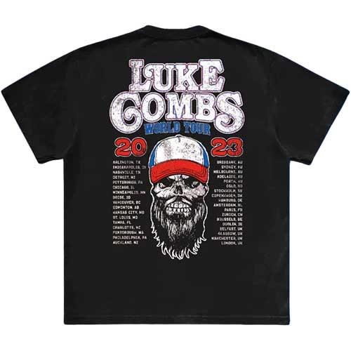 LUKE COMBS Attractive T-shirt, Tour ‘23 Skull