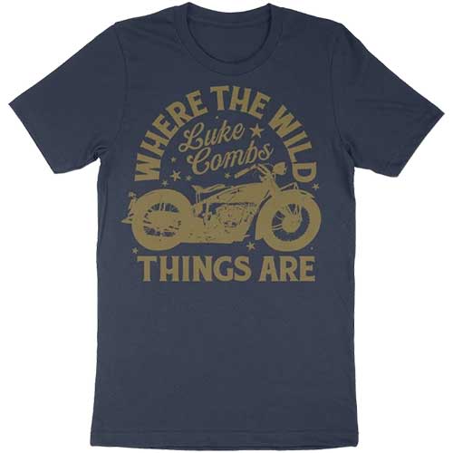 LUKE COMBS Attractive T-shirt, Tour ‘23 Where the Wild Things Are