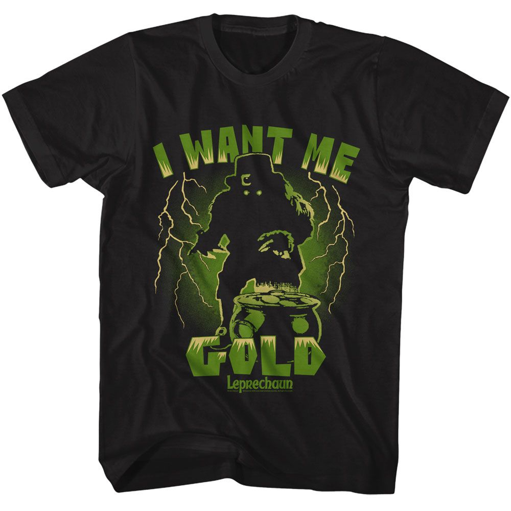 LEPRECHAUN Eye-Catching T-Shirt, I WANT ME GOLD