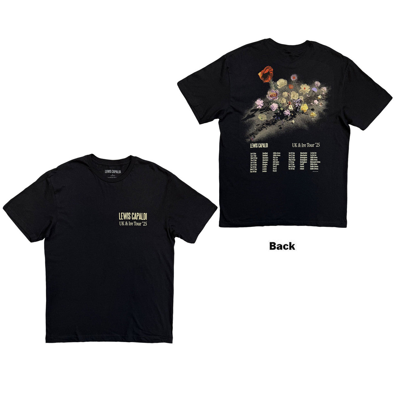 LEWIS CAPALDI Attractive T-Shirt, Flowers Tour &