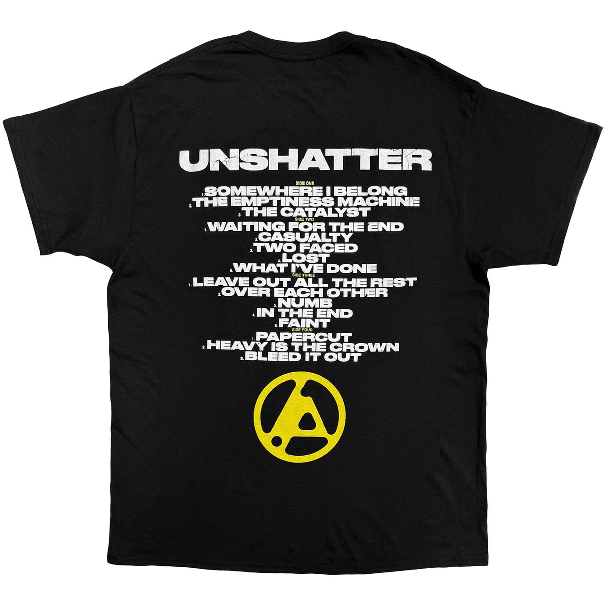 LINKIN PARK Attractive T-Shirt, Unshatter Tracklist