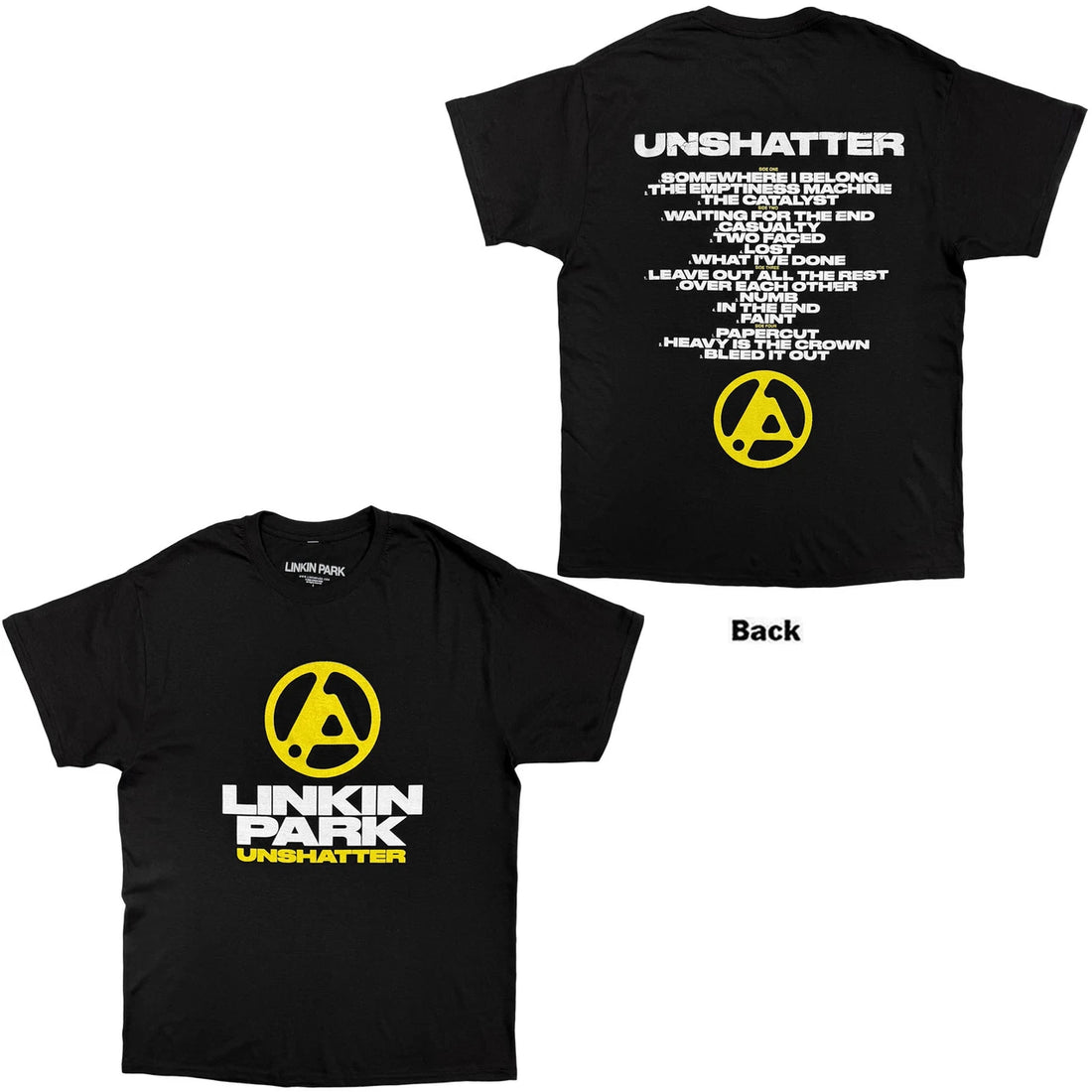 LINKIN PARK Attractive T-Shirt, Unshatter Tracklist