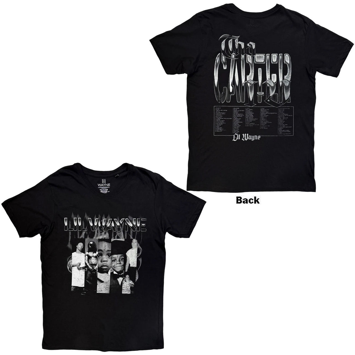 Lil Wayne The Carter Tracklist Carbon T-Shirt