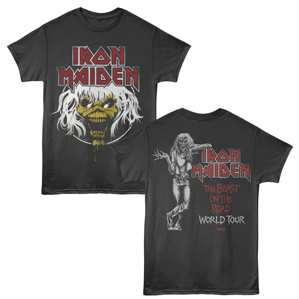 IRON MAIDEN Eye-Catching T-Shirt, WORLD TOUR 1982