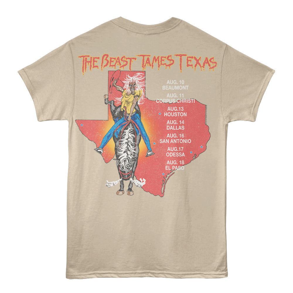 IRON MAIDEN Eye-Catching T-Shirt, TEXAS 1982