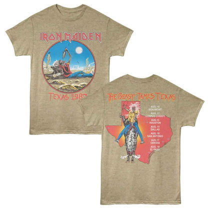 IRON MAIDEN Eye-Catching T-Shirt, TEXAS 1982