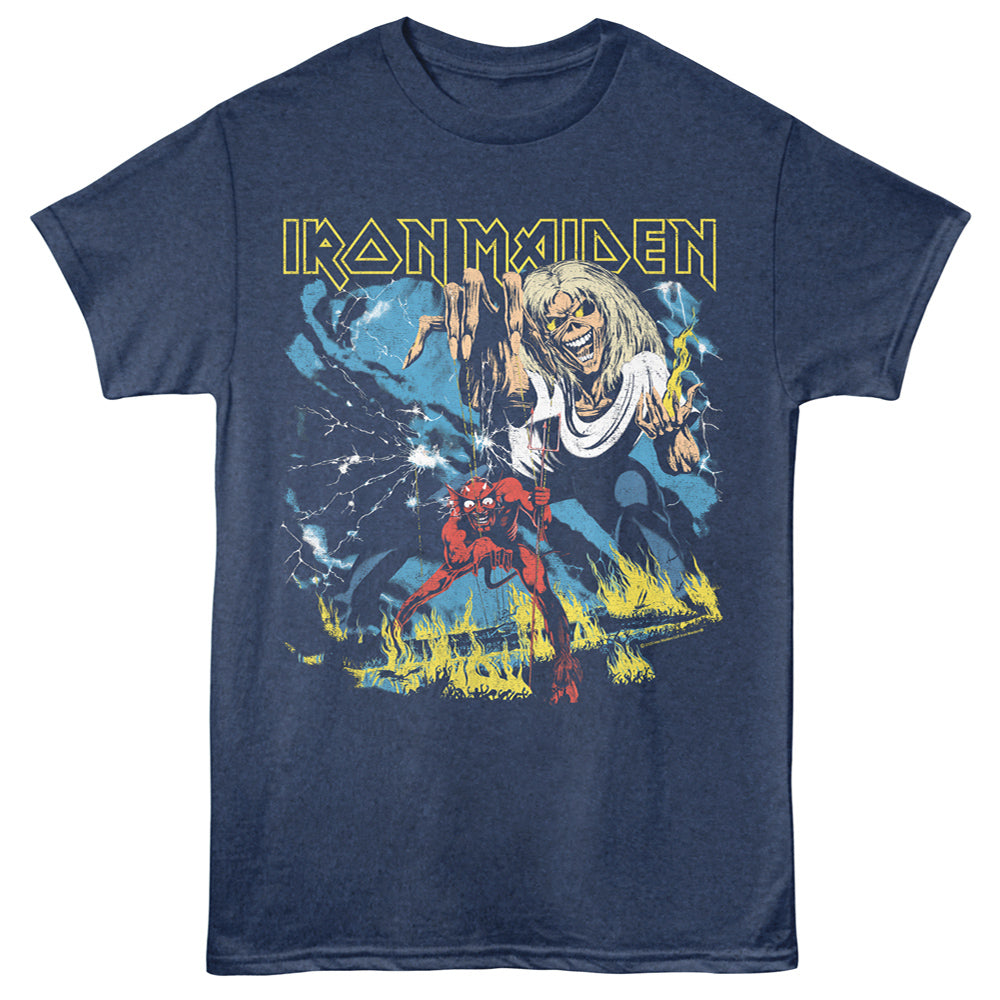 IRON MAIDEN Eye-Catching T-Shirt, NUMBER ALBUM ART