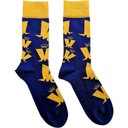 MADNESS Unisex Ankle Socks, Crown &amp; M Pattern