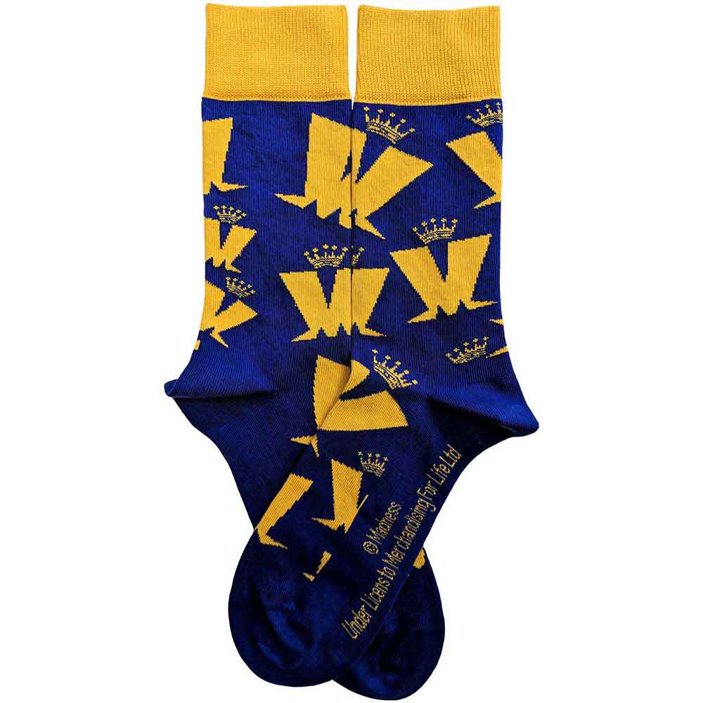 MADNESS Unisex Ankle Socks, Crown &amp; M Pattern