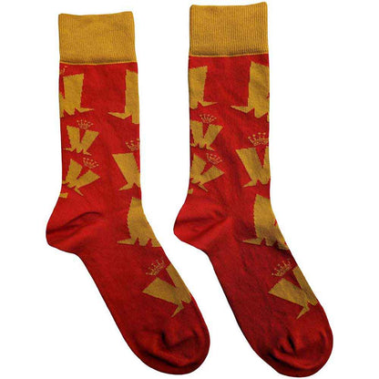 MADNESS Unisex Ankle Socks, Crown &amp; M Pattern