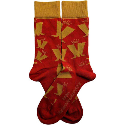 MADNESS Unisex Ankle Socks, Crown &amp; M Pattern