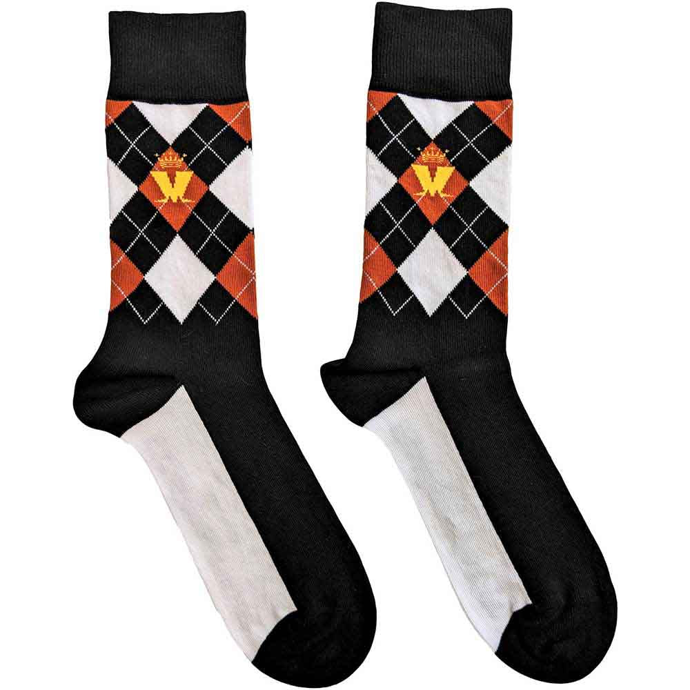 MADNESS Unisex Ankle Socks, Crown &amp; M Brown Diamond