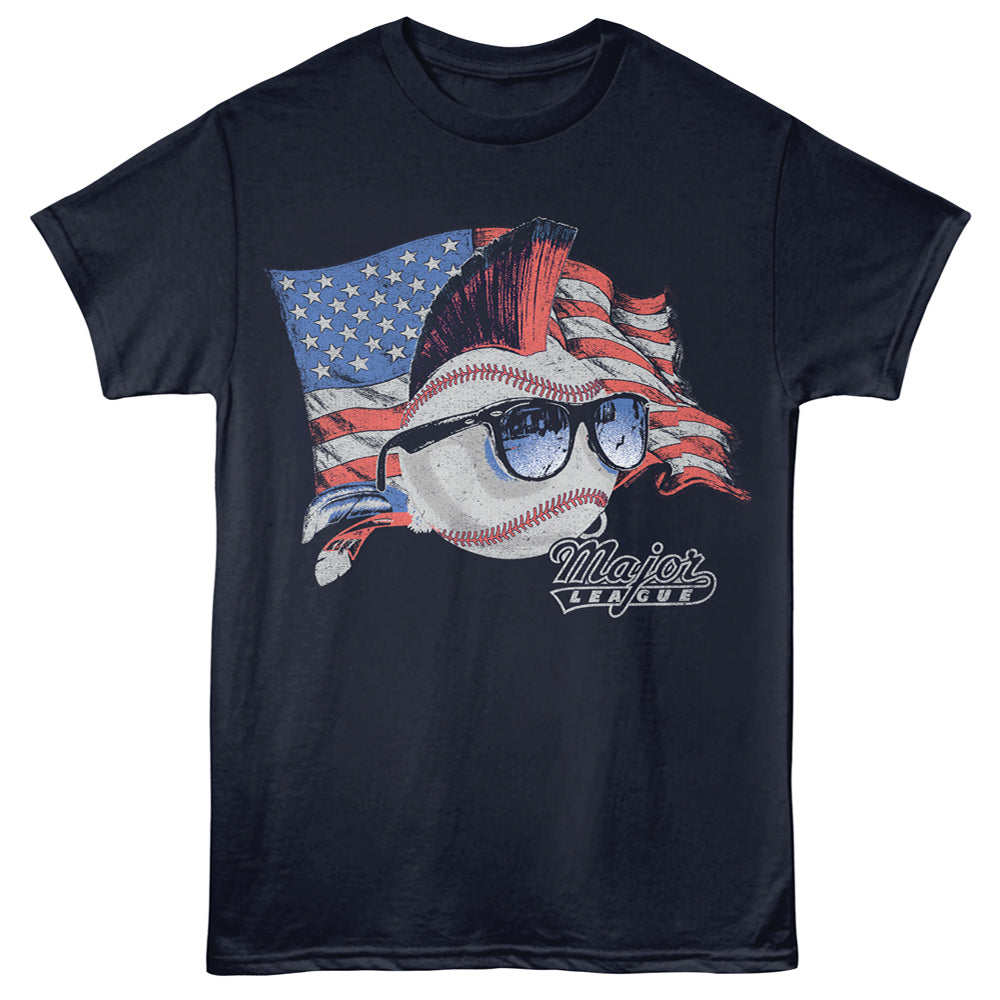MAJOR LEAGUE Eye-Catching T-Shirt, AMERICAN FLAG