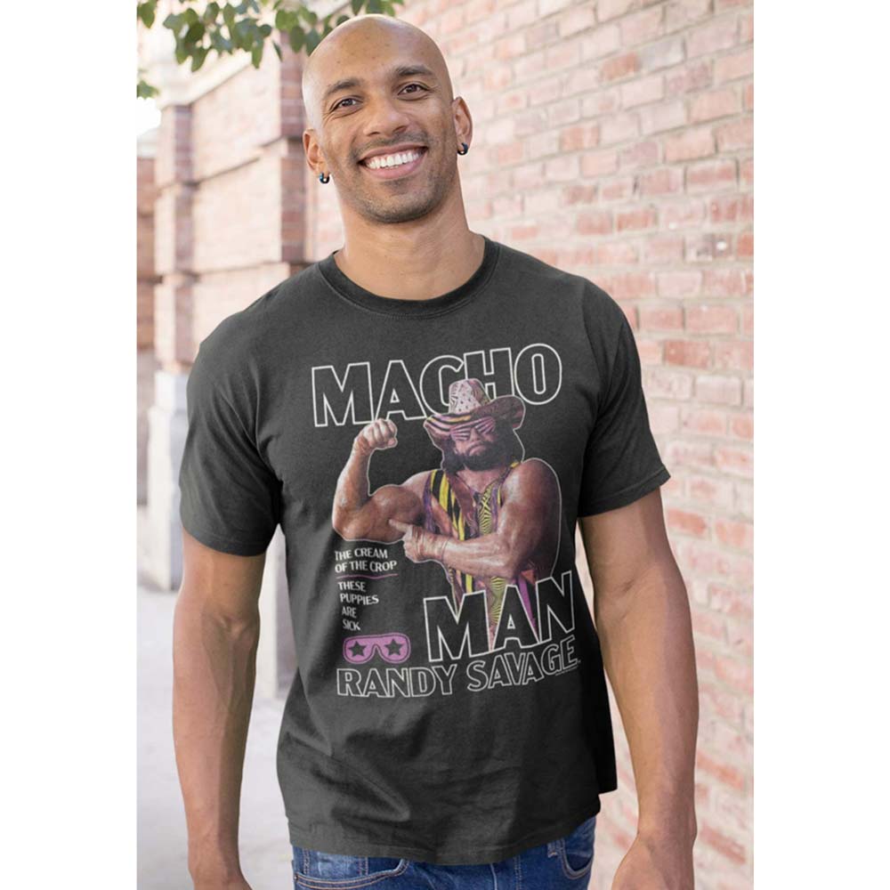 MACHO MAN Eye-Catching T-Shirt, Flex