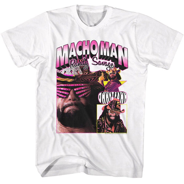 MACHO MAN T-Shirt, Randy Collage Light