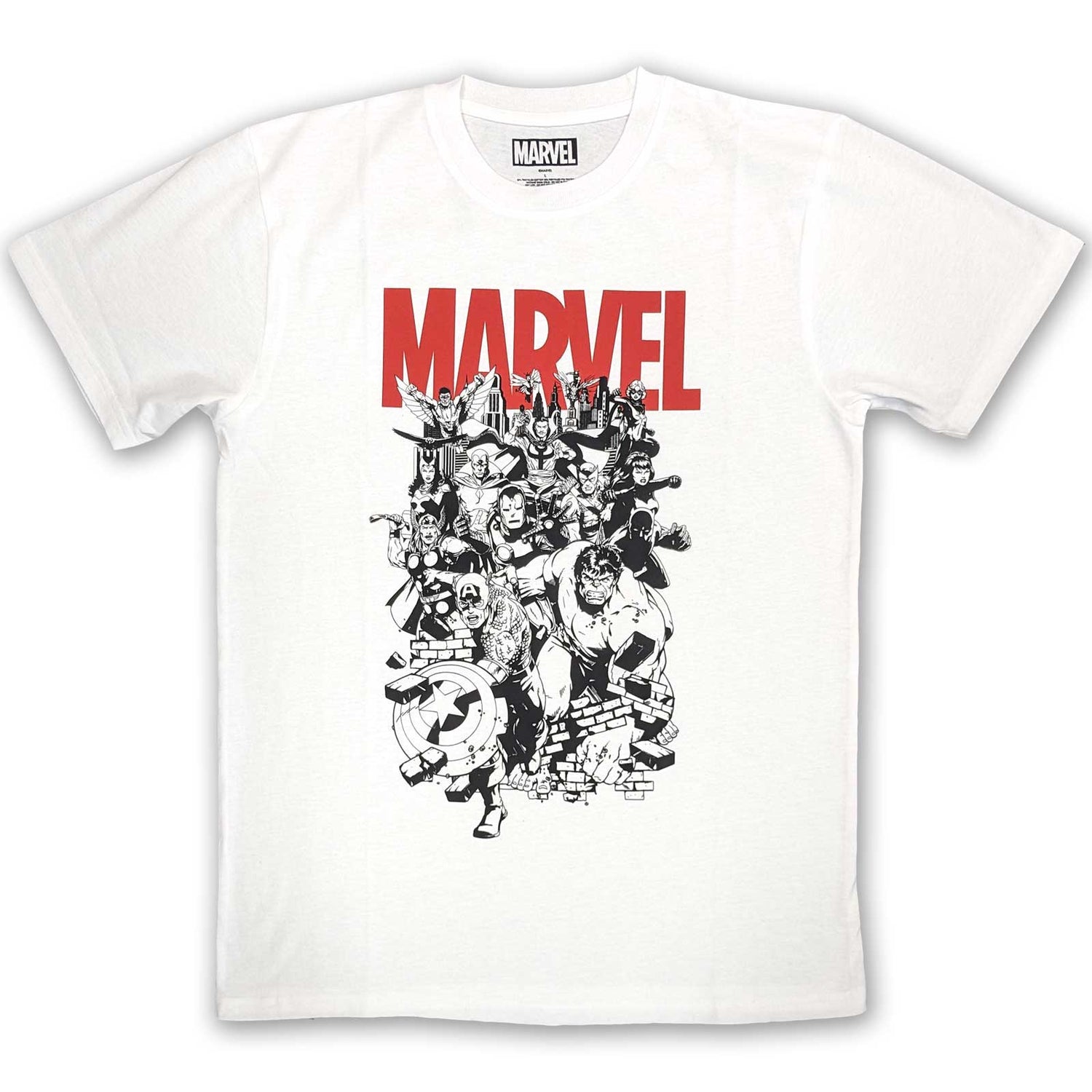 MARVEL COMICS Attractive T-shirt, Black &amp; White Characters