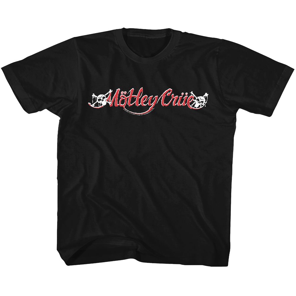 MOTLEY CRUE Eye-Catching T-Shirt, RD AND WHT LOGO