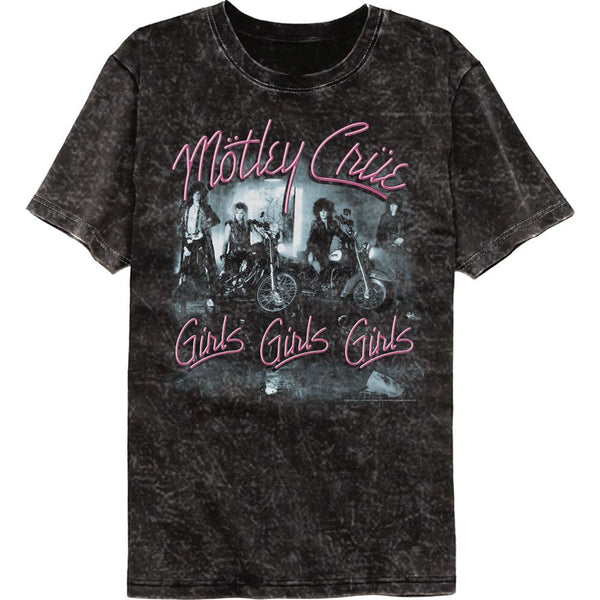 MOTLEY CRUE Mineral Washed T-Shirt, Girls Girls Girls