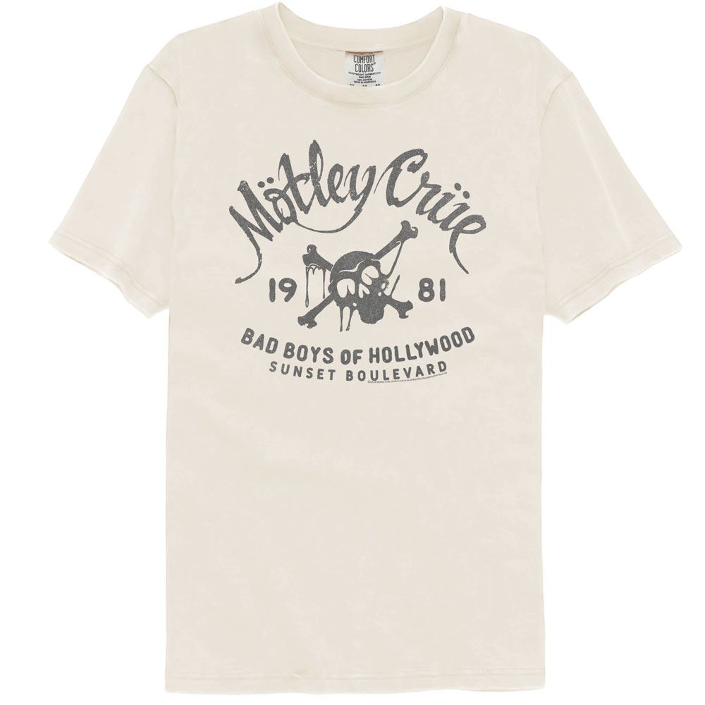 MOTLEY CRUE Garment Dye T-Shirt, Bad Boys 1981