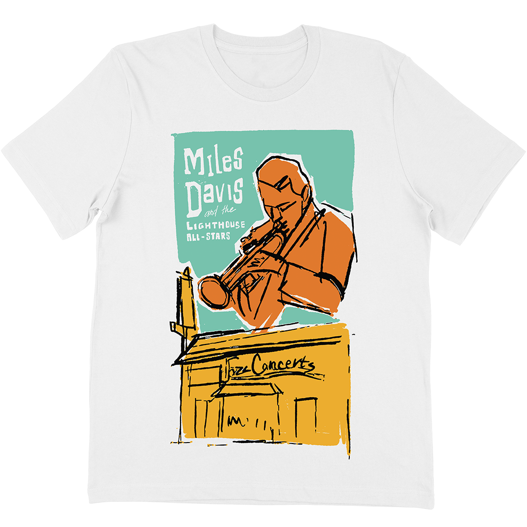 Miles Davis Lighthouse All Stars T-Shirt In White