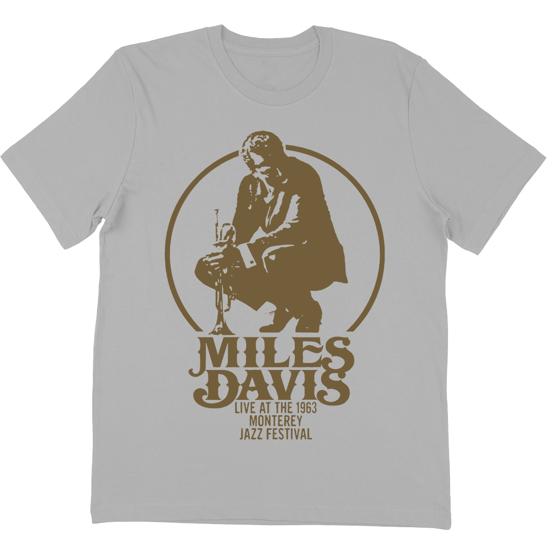 Miles Davis Monterey 1963 T-Shirt In Silver