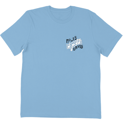 Miles Davis Music Notes T-Shirt In Light Blue