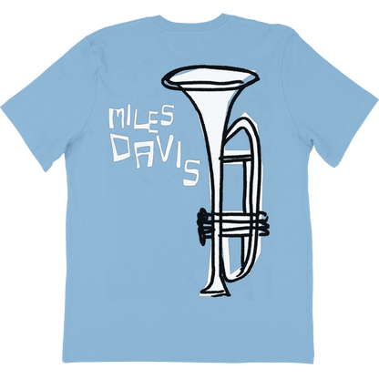 Miles Davis Music Notes T-Shirt In Light Blue