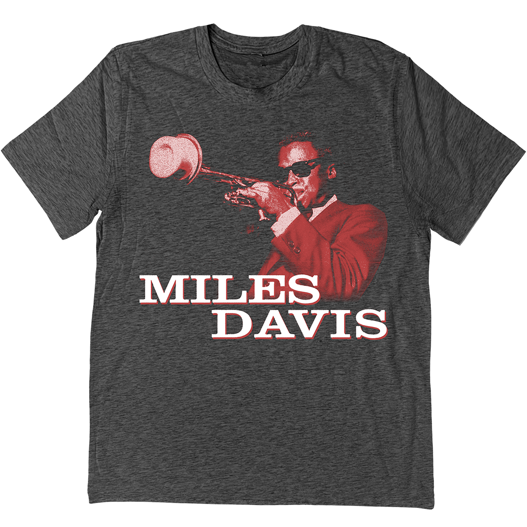 Miles Davis &quot;Prestige&quot; T-Shirt In Charcoal Grey