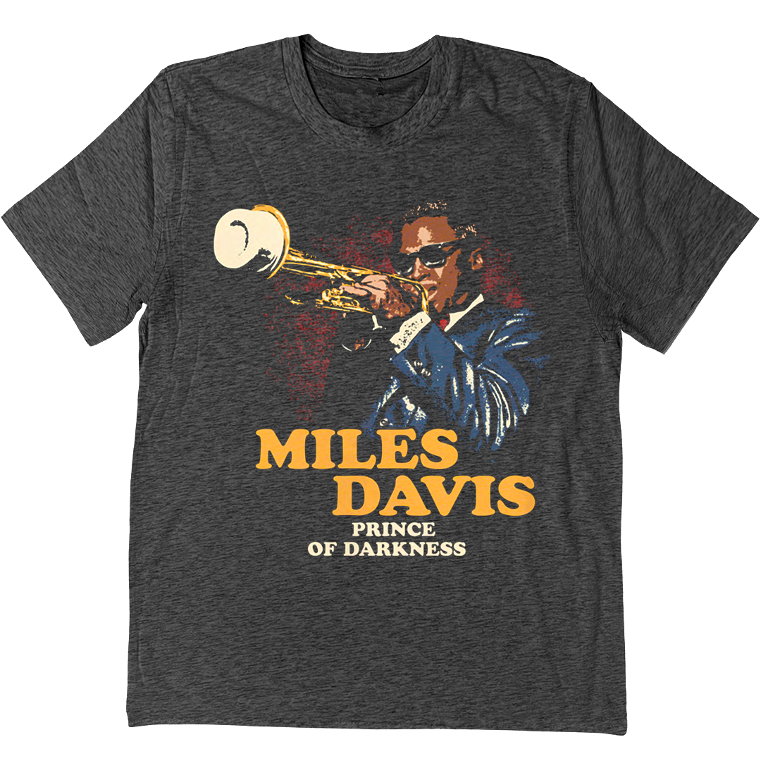 Miles Davis Prince Of Darkness T-Shirt Charcoal Grey