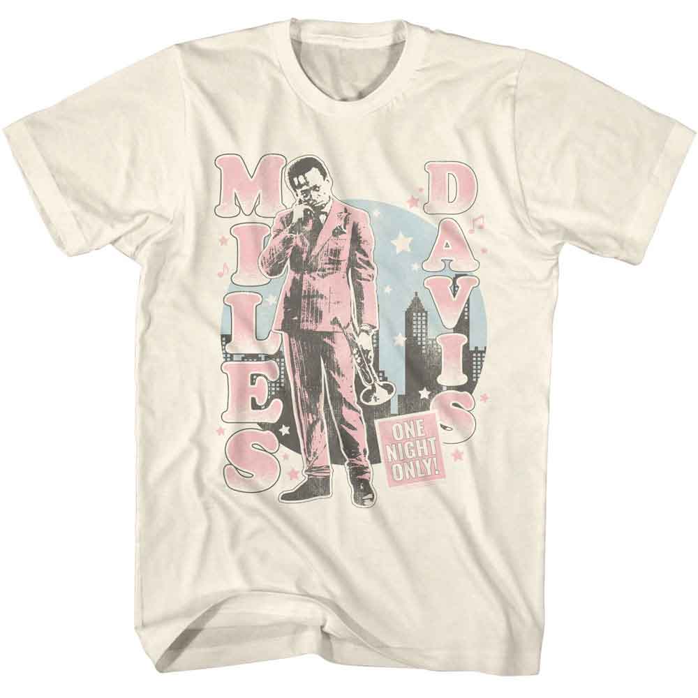 MILES DAVIS Eye-Catching T-Shirt, ONE NIGHT ONLY