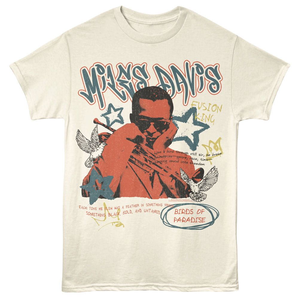 MILES DAVIS Eye-Catching T-Shirt, BIRDS OF PARADISE