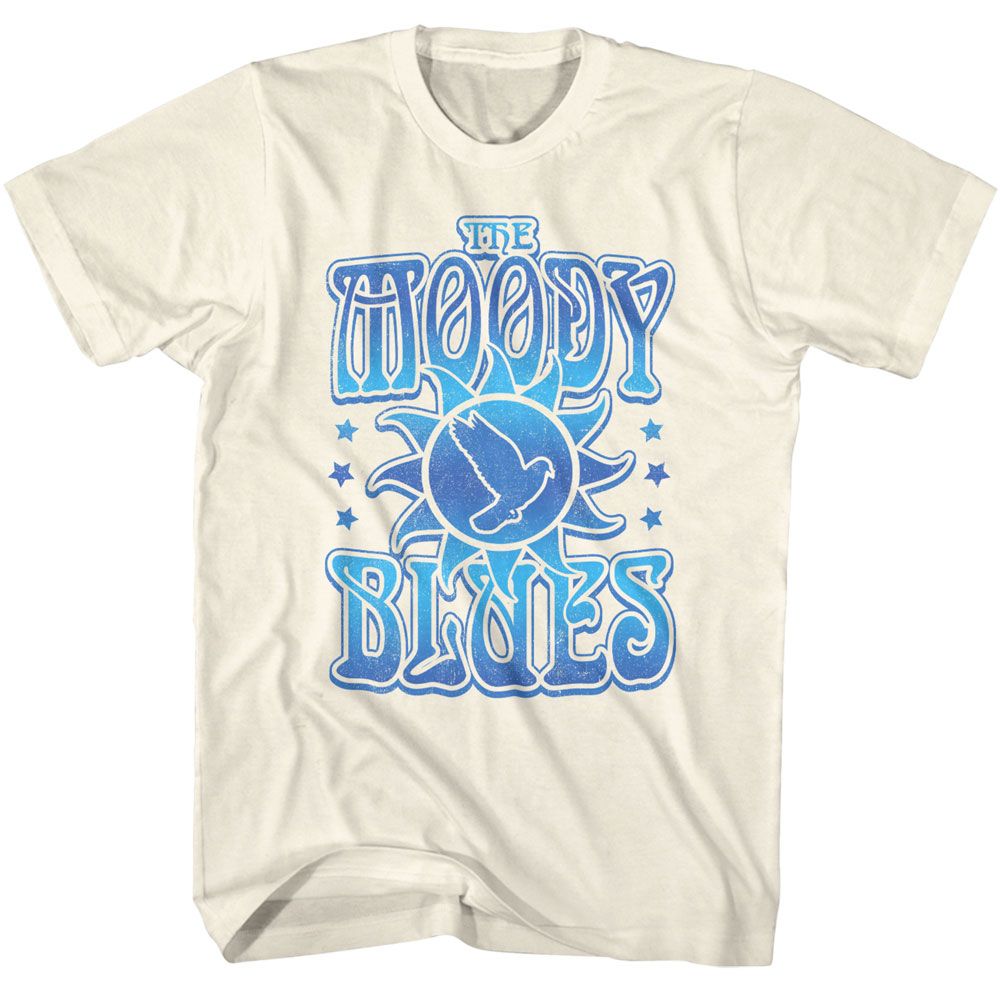 THE MOODY BLUES Eye-Catching T-Shirt, Bird and Sun