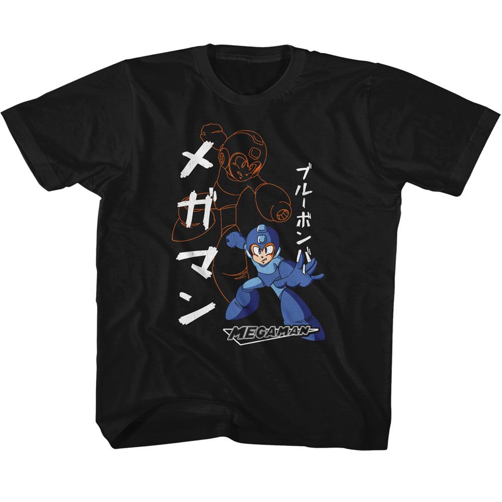 MEGA MAN Eye-Catching T-Shirt, MEGA MAN SOLID AND OUTLINE