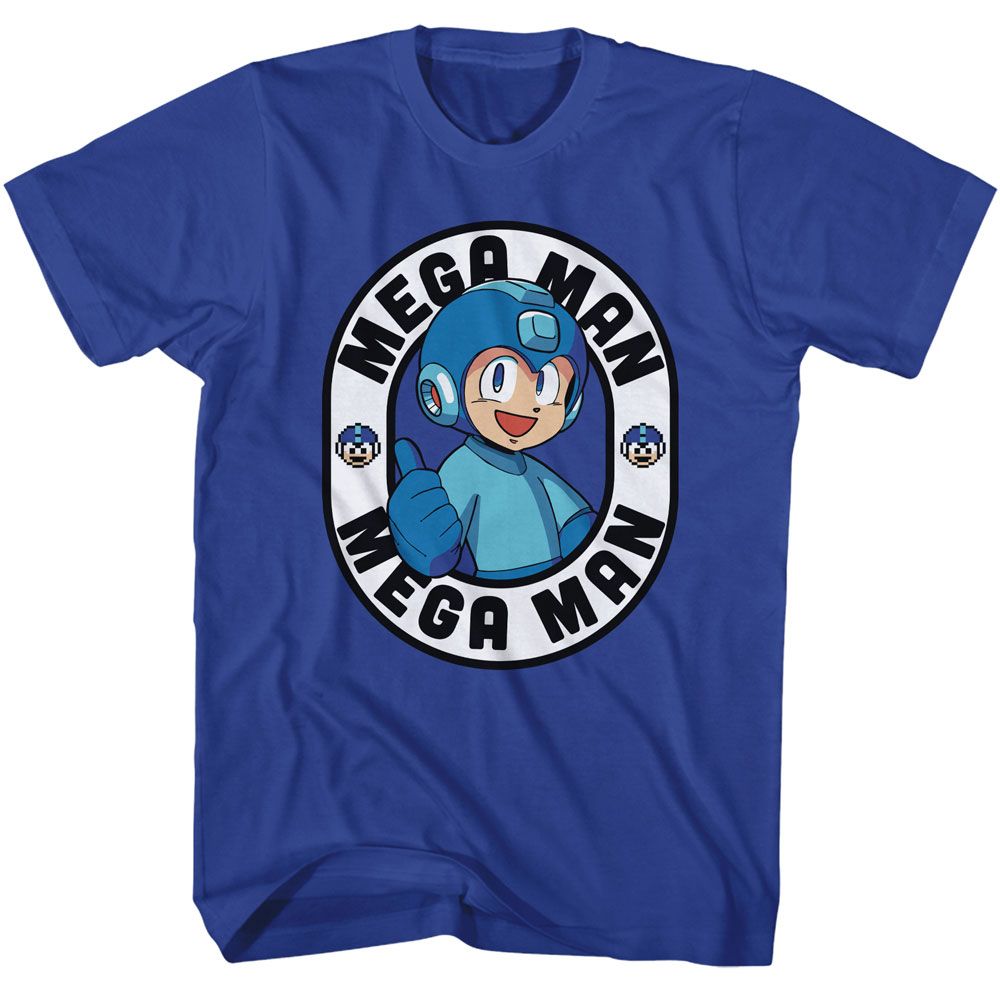 MEGA MAN T-Shirt, Thumbs Up Oval