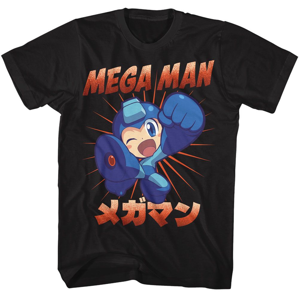 MEGA MAN Eye-Catching T-Shirt, MEGA KICK