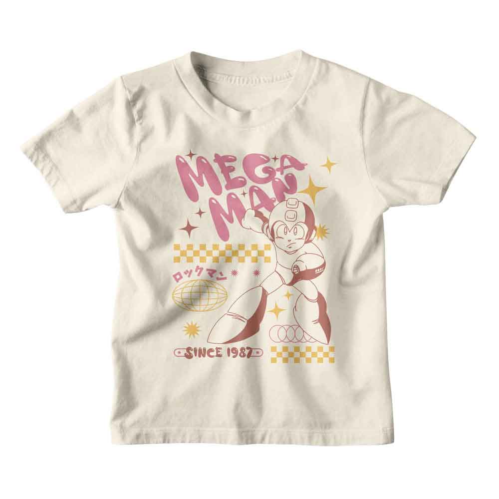 MEGA MAN Kids T-Shirt, BUBBLE LETTERS