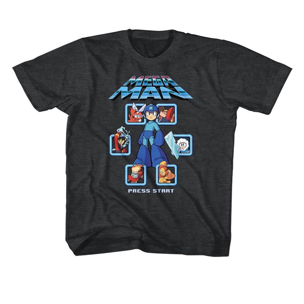 MEGA MAN Eye-Catching T-Shirt, MM1 SELECT SCREEN REMIX