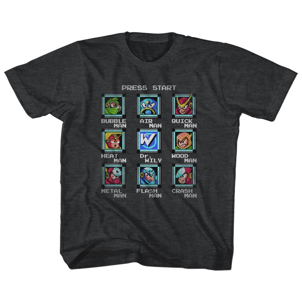 MEGA MAN Eye-Catching T-Shirt, STAGE SELECT